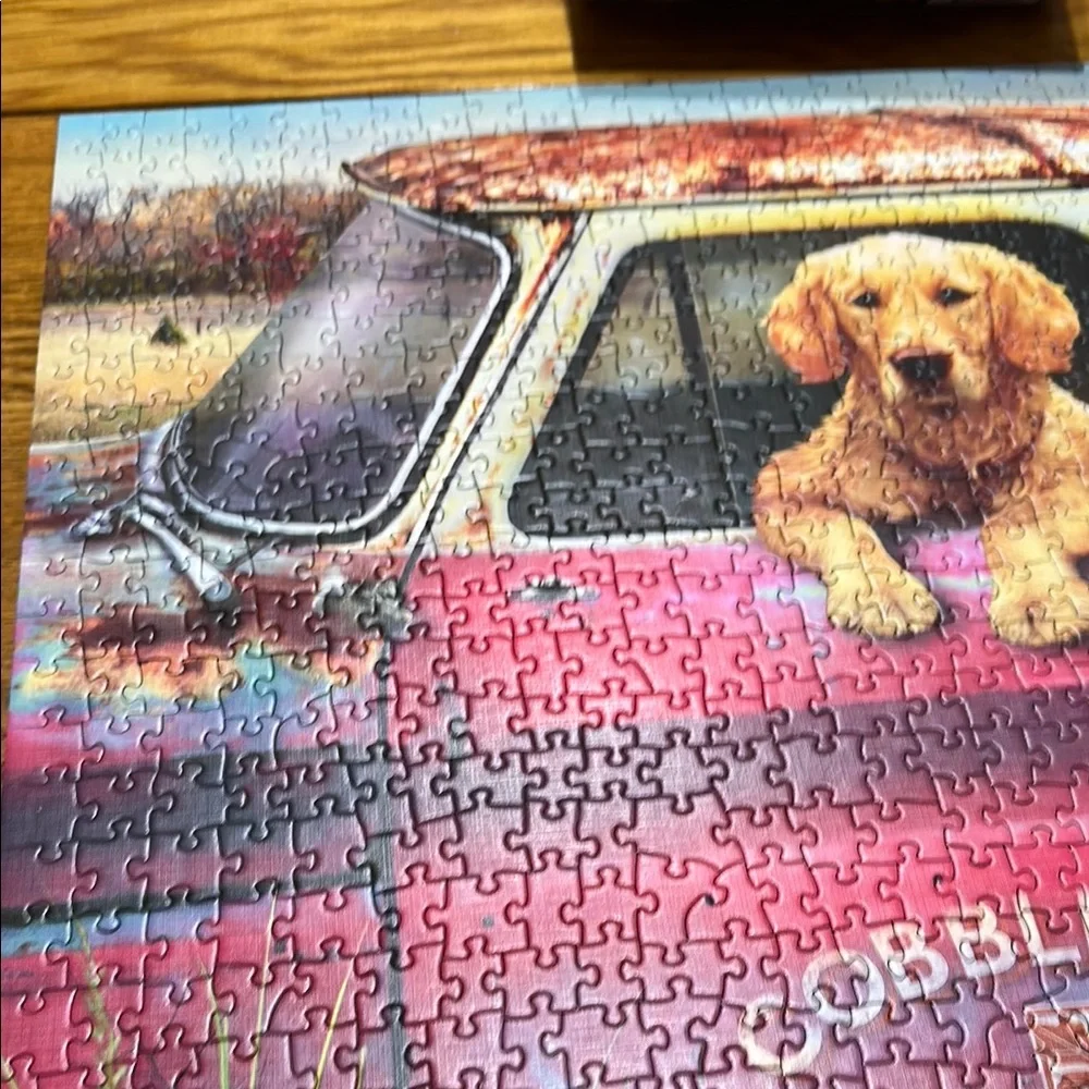 Cobble Hill Dogs in truck Puzzle - 1000 Pieces - Picture 2 of 9